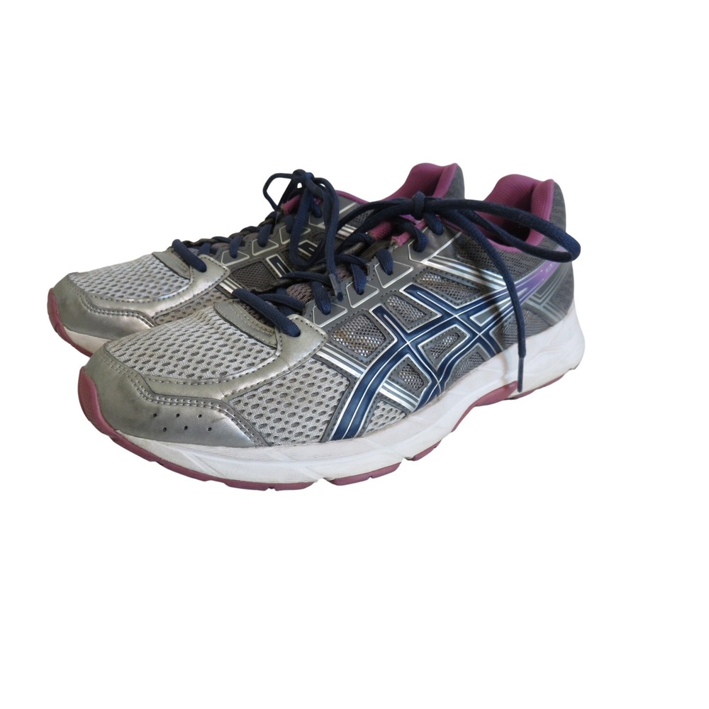 ASICS Gel Contend 4 Women's Running Shoes Gray‎ Purple Silver Sneakers Size 9.5